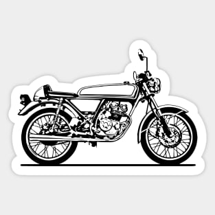 AC15 Motorcycle Sketch Art Sticker